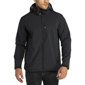 Outdoor Ventures Men's Lightweight Softshell Jacket Fleece Lined Hooded